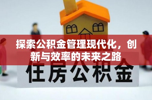 润州探索公积金管理现代化，创新与效率的未来之路